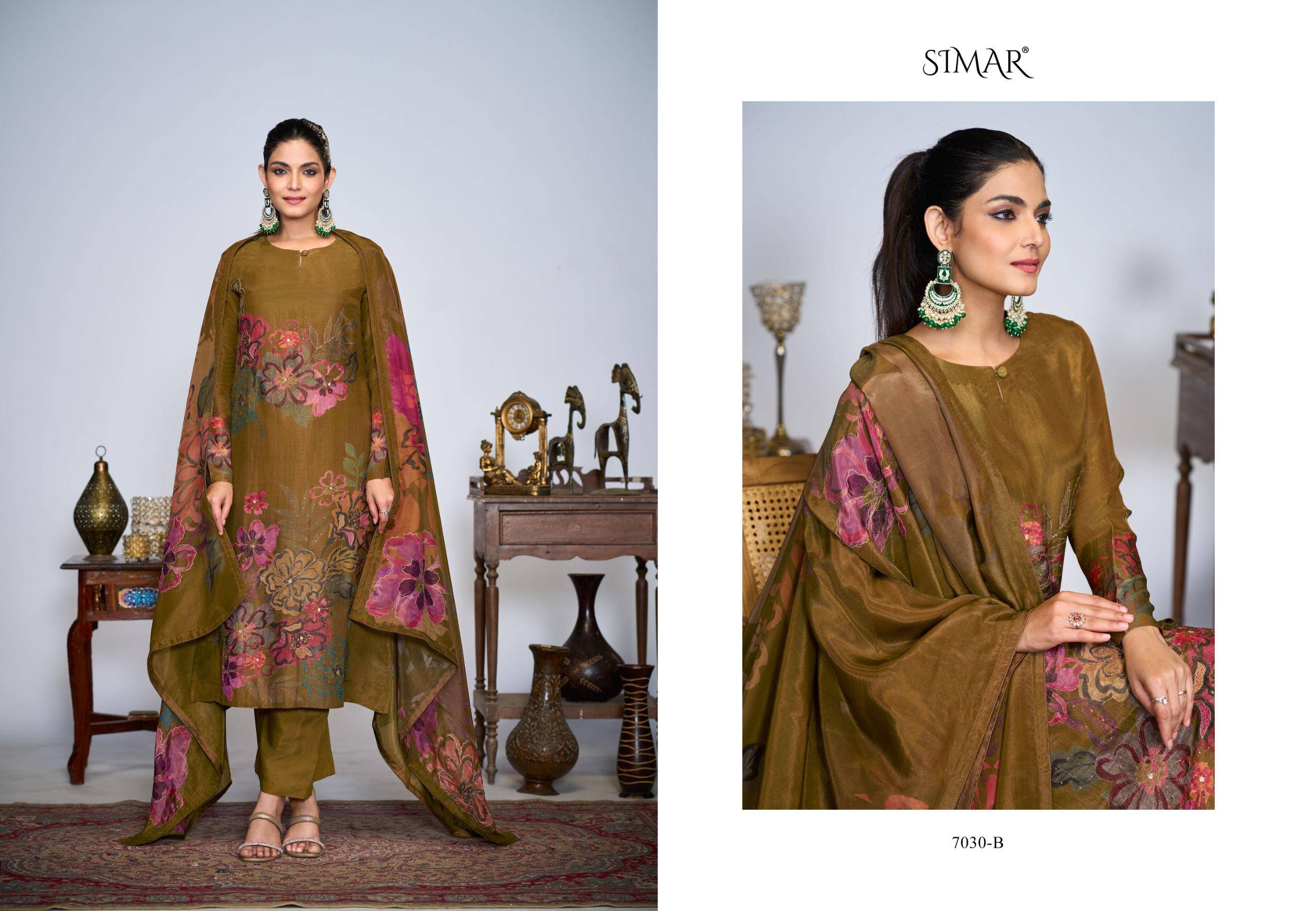 Liyana By Glossy 7030 Series Beautiful Colourful Burberry Dresses At Wholesale Price